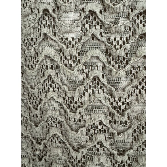 Beige Tan Knit Lace Shift Dress Bell Sleeves Size 24W 3X Plus Fall Evening Party - Picture 4 of 8